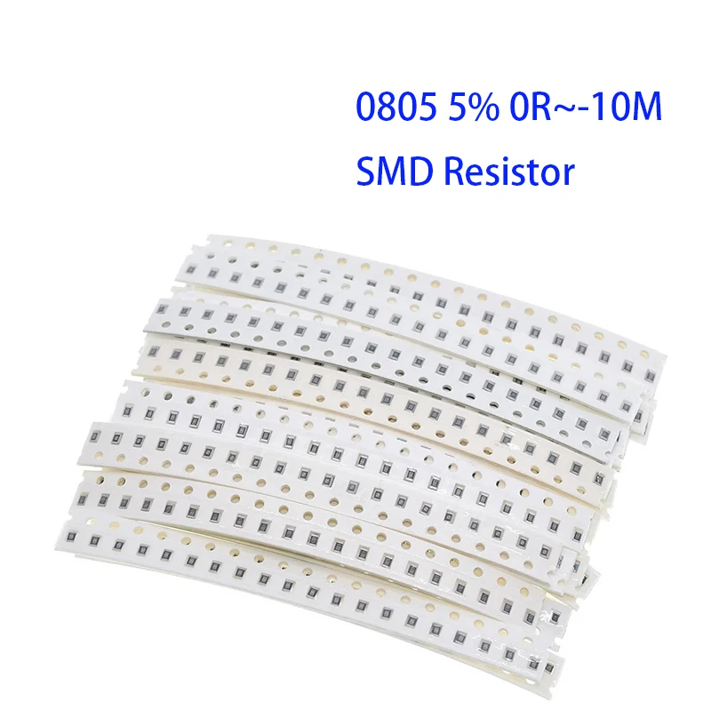 200PCS SMD Resistor 0805 5% 560R 0R ~ 10M 1/10W 150 220 330 ohm 1K 4.7K 10K 100K 1R 100R 220R Surface Mount Resistance