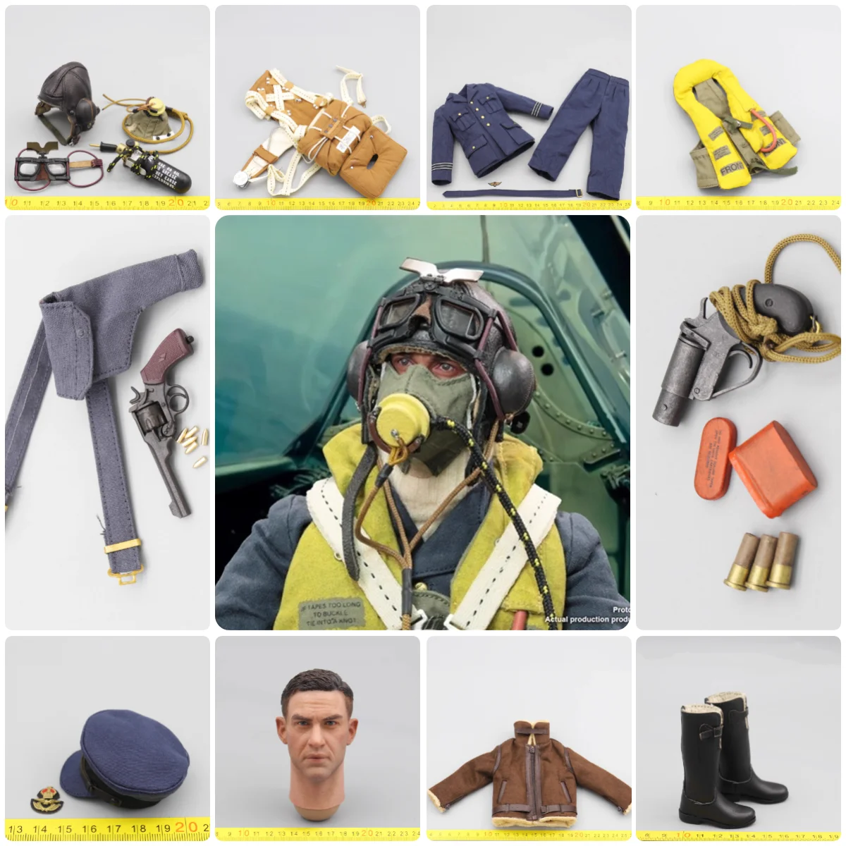 

100% New Version Scale 1/6 DID K80187 The Soldier Doll British Air Head Sculpt Coat Hollow Boot Shoe Accessories For 12" Doll