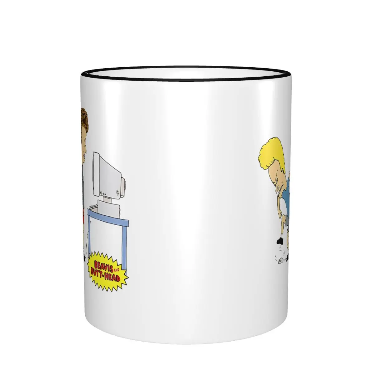 Funny Couple Beavis And Butthead Cannot Use Computer Tea Cup Home Mugs