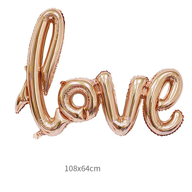 106cm Love Foil Balloons for Wedding Red Large Letters Love Helium Balloon for Birthday Valentine's Day Engagement Decor Favor