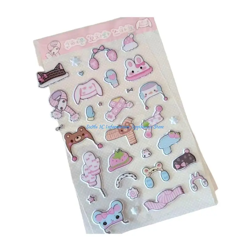 

Winter Themed Sticker Decorative Foam Sticker for Scrapbooking Journals Phone Case Decoration and Children Rewarding
