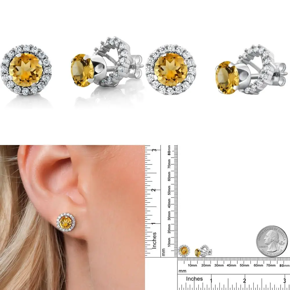 

Серьги-гвоздики с круглыми камнями 6 мм из серебра 925 пробы для женщин или мам