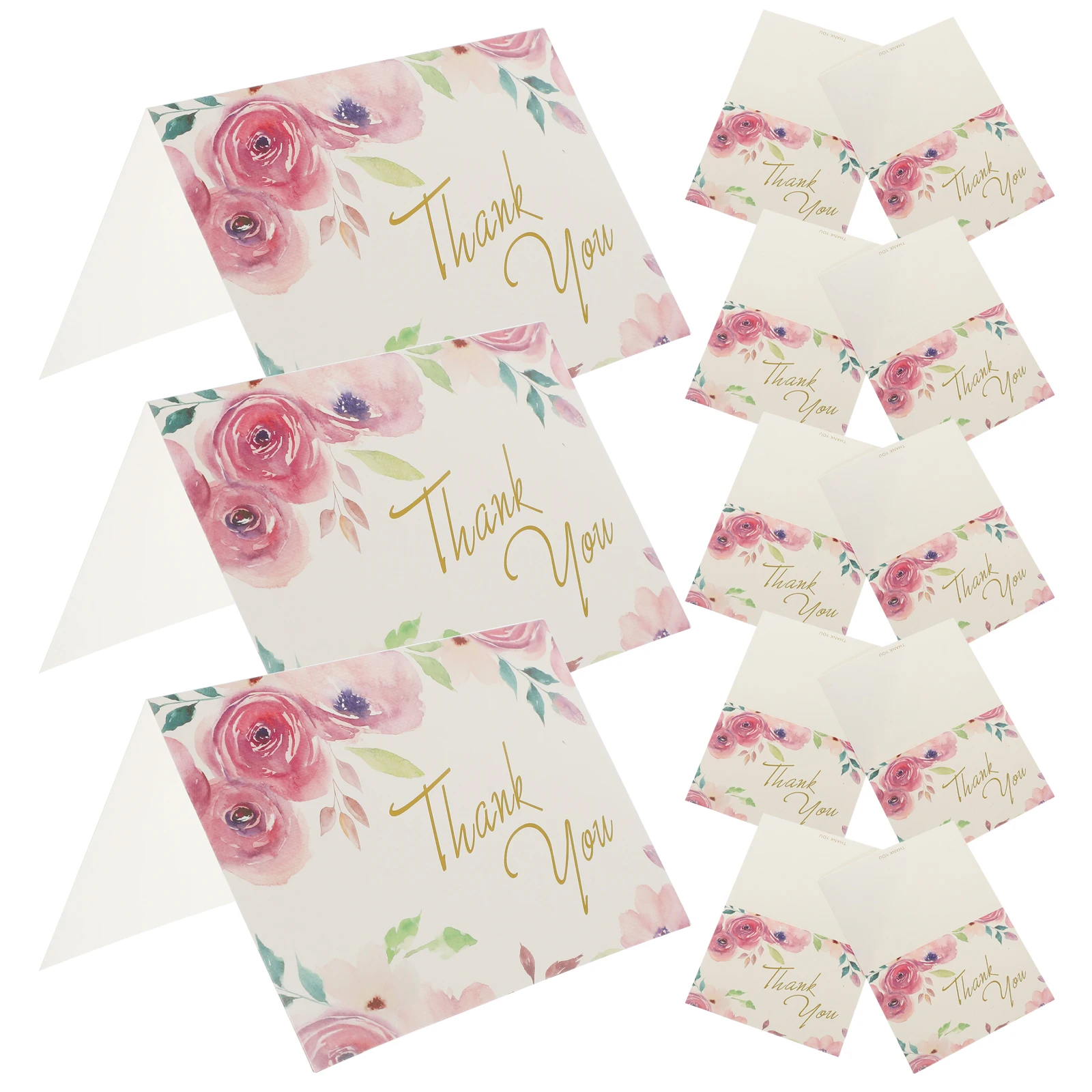 

20 Pcs Thank You Card Cards for Teachers Foldable Day Motivational Appreciation