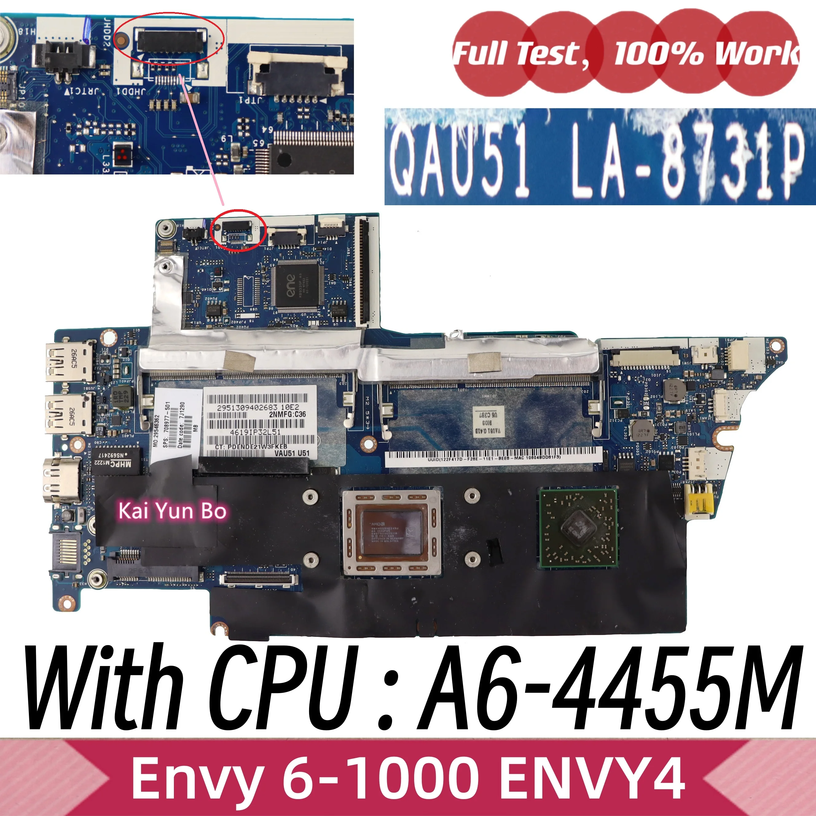 pour-hp-envy-6-1000-envy4-envy6-carte-mere-d'ordinateur-portable-qa051-la-8731p-708977-001-708977-501-689157-001-689157-501-ordinateur-portable