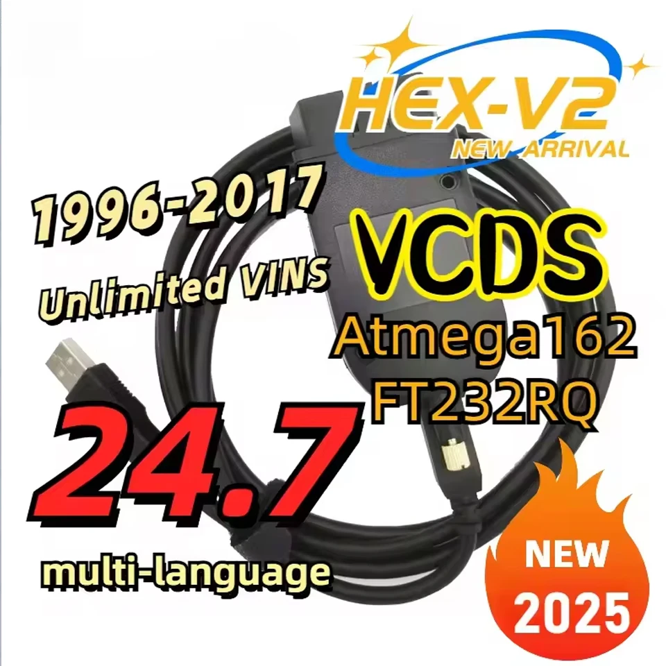 

Newest VCDS Update 25.3 HEX V2 VAGCOM Interface Scanner Tool For AUDI Skoda Seat Multi-Language Car Autocom Diagnostics Tools