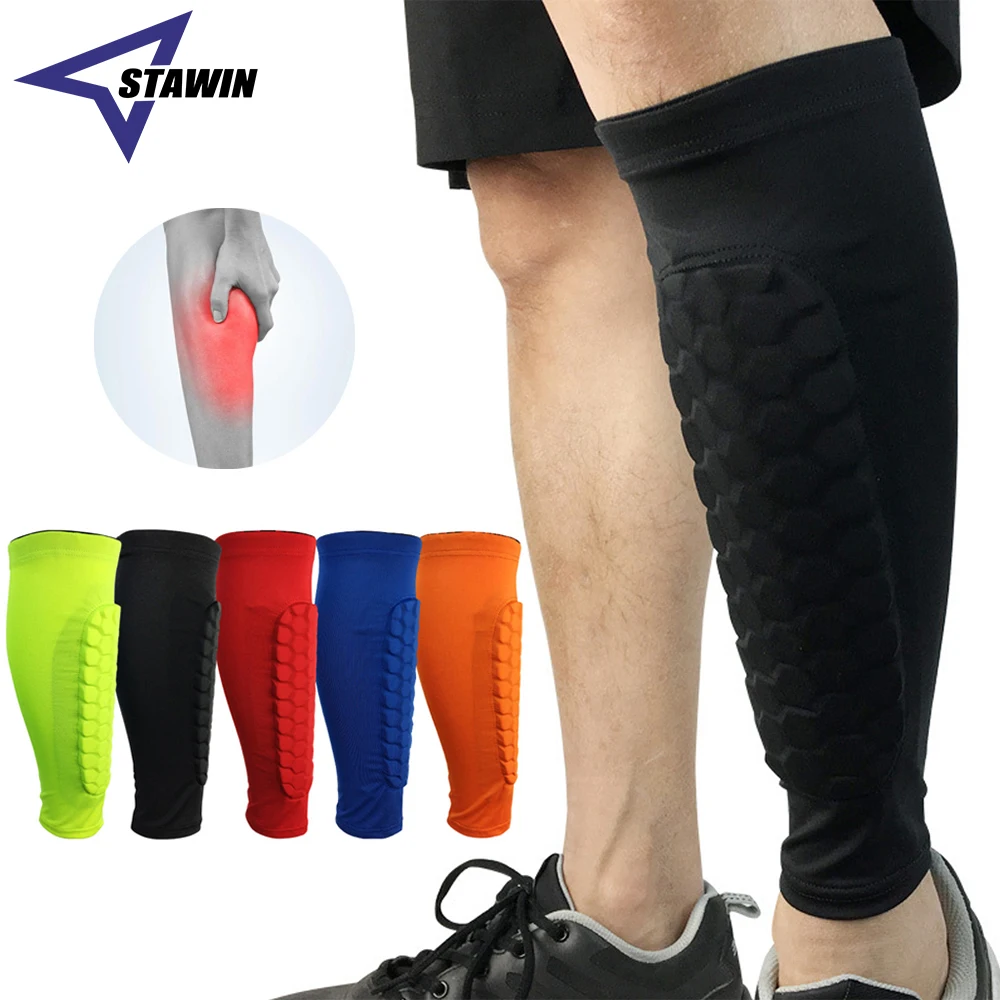 1PC Honeycomb Shin Guard Brace Support Professional Sport Football Shields Soccer Legging Shinguards Leg Sleeves Protective Gear