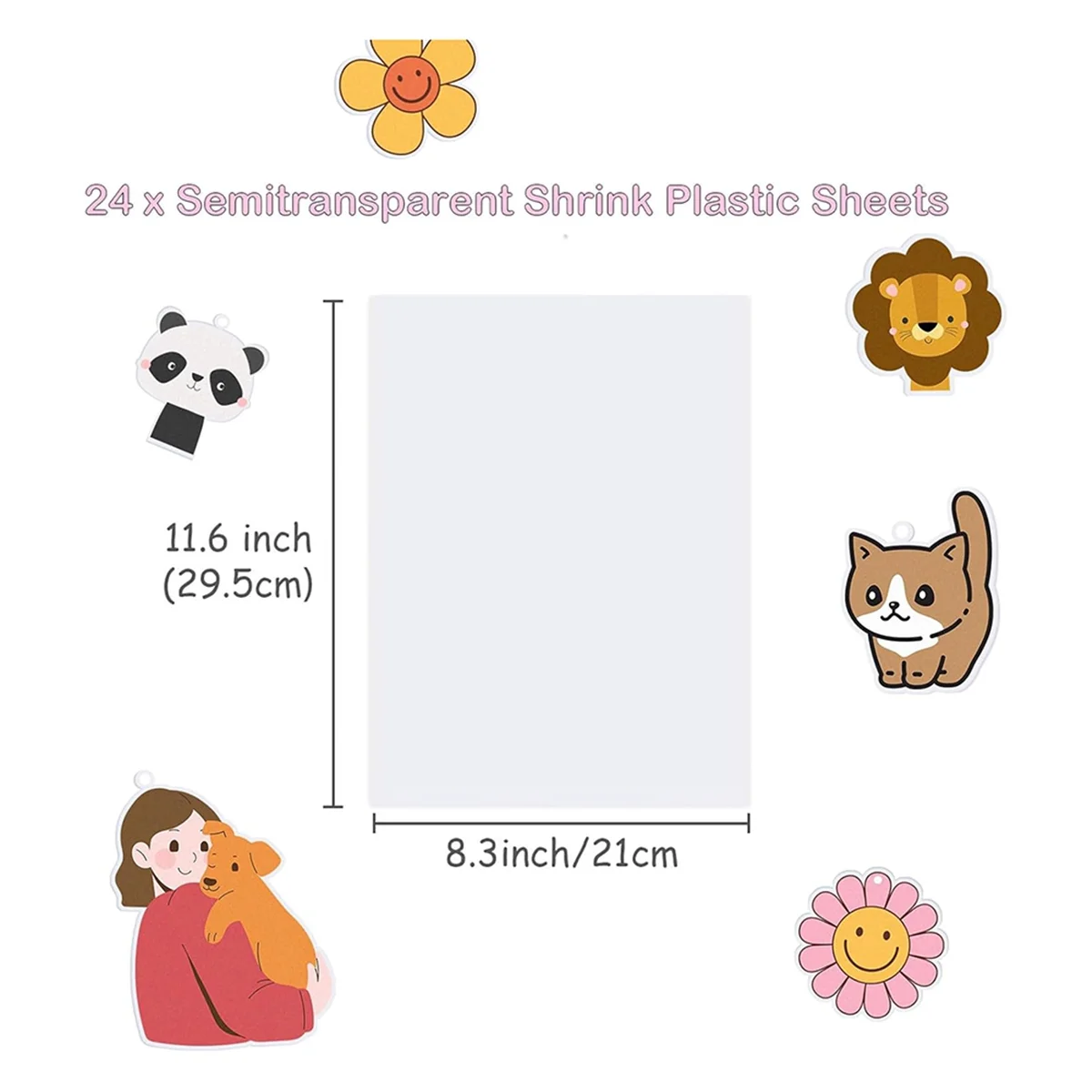 Nuove fogli Dink termoretraibili stampabili, pellicole termoretraibili semitrasparenti per stampante a getto d'inchiostro, plastica termoretraibile stampabile, 6 fogli