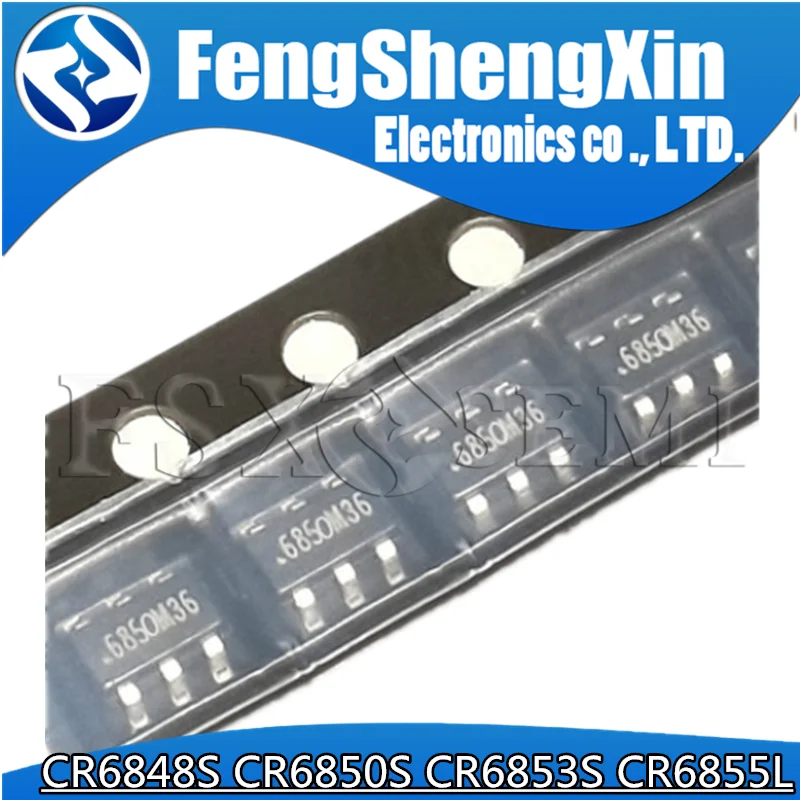 10pcs CR6848S CR6850S CR6853S CR6855L CR6848 CR6850 CR6853 CR6855 CR6853B 6853 SOT23-6 Chipset