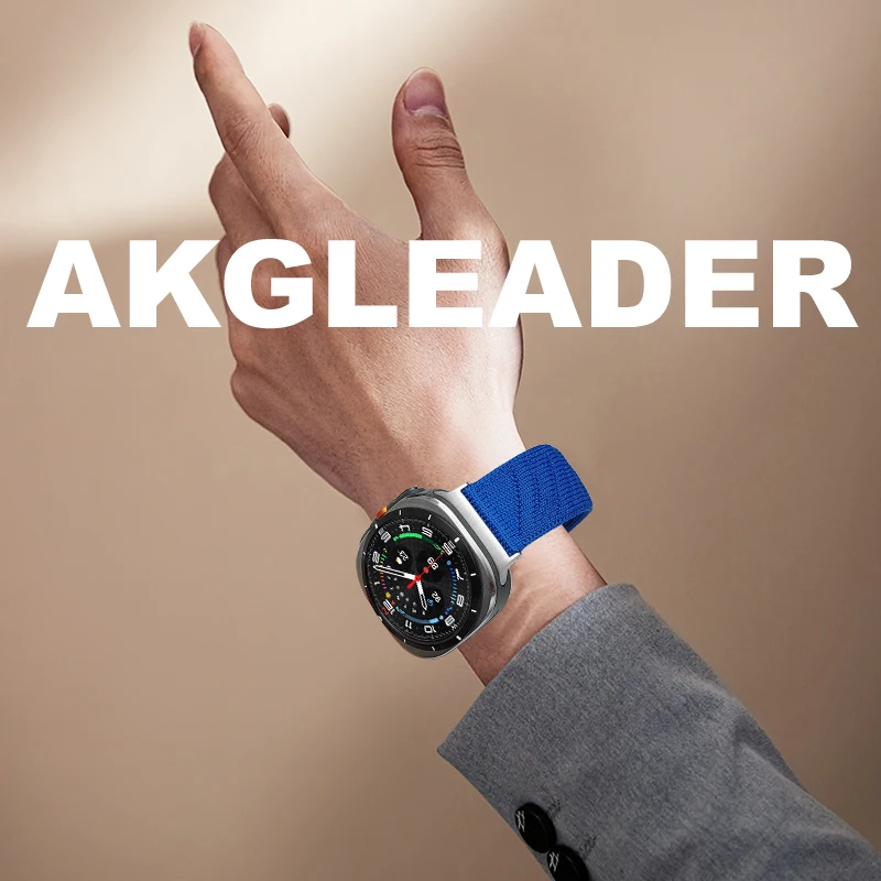 AKGLEADER H-shaped classic loop nylon watch band for Samsung Galaxy Watch 8 classic 46mm 40mm 44mm Strap for watch 7 Ultra 47mm