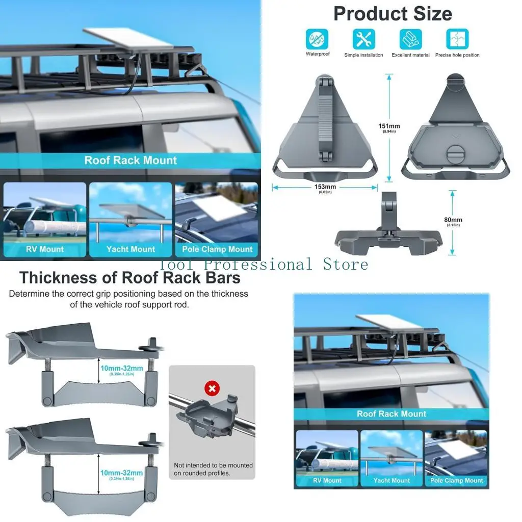57QF Adjustable Height Car Top Carriers Brackets For Car Equipment Aluminum Alloy Construction Secure Fastening System