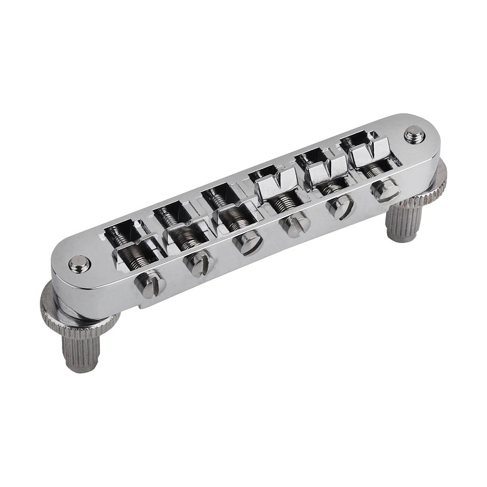 E-Gitarren-Brücke mit festem Sattel, 6 Saiten, Chrom, ABR-1-Stil, Tune-O-Matic-Brücke für ABR LP SG EPi E-Gitarre – Detail 5