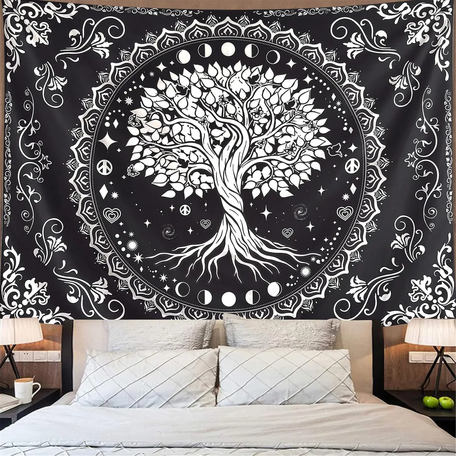 Arvore-da-vida-tapecaria-parede-pendurado-preto-e-branco-boemio-estetico-hippie-tapecarias-para-quarto-sala-de-estar-dormitorio