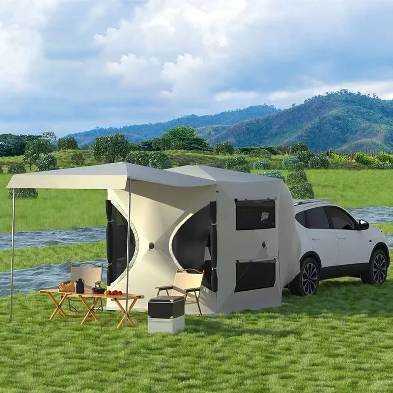 

STLF Multi-Functional Car Rear Side Automatic Camping Tent Awning for SUVs Trucks Van Easy Setup Waterproof Shelter
