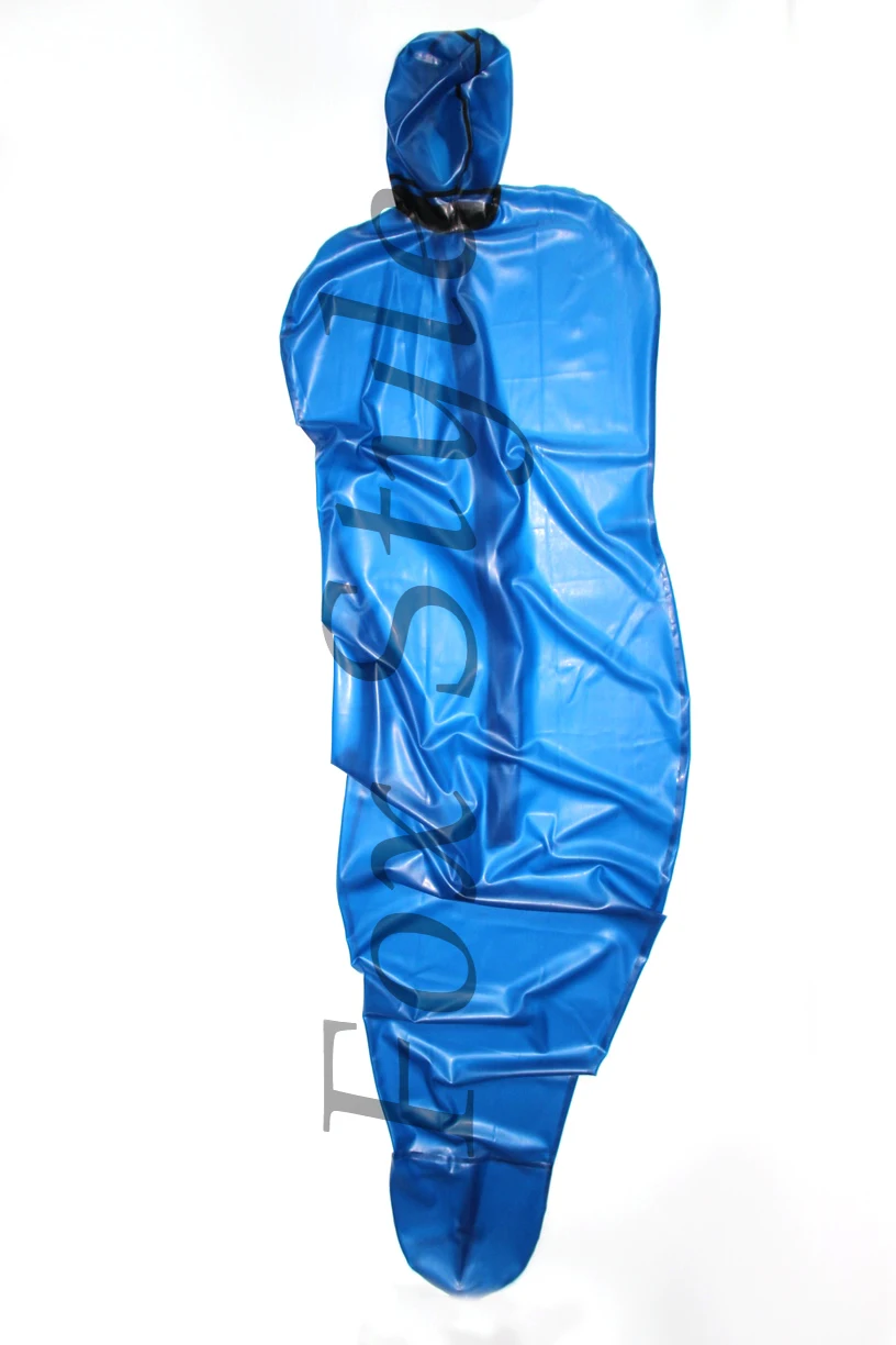 Latex slumber bag suits trasaprent blue sleeping-Bag sleepingsack