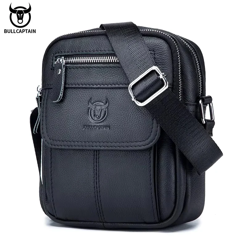 

Bullcaptain мужские сумки на плечо из натуральной кожи сумка-мессенджер высокого качества мужская сумка из коровьей кожи мини-карман большой вместимости