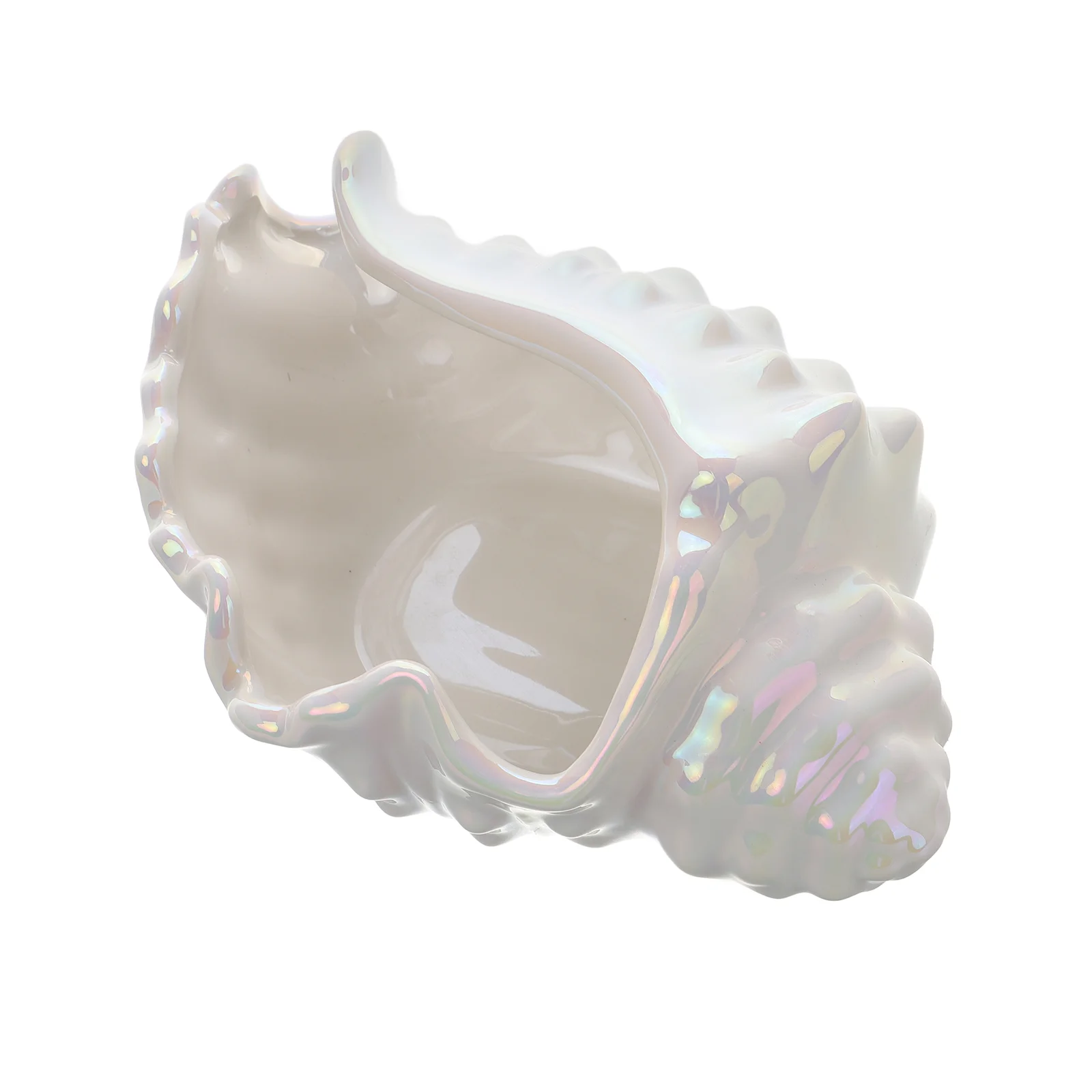 

Conch Jewelry Plate Ceramic Trinket Dish Decorative Tray Bowl Holder Key for Hallways Ring Organizer