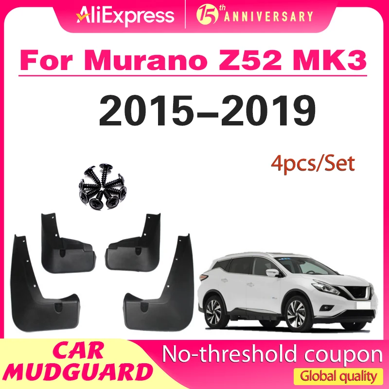 

4PCS Car Mudflap For Nissan Murano Z52 MK3 2015~2019 Splash Mudguards Mud Guard Flap Protection Wheel Fender Tools Accessories