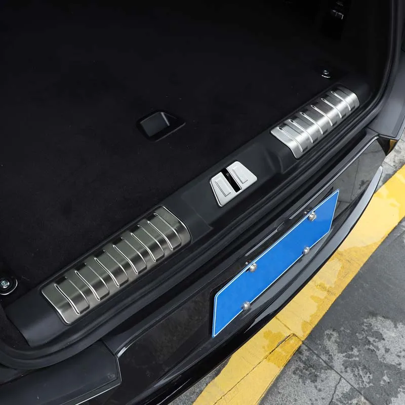 For Land Rover Range Rover Sport 2023-2024 Car Rear Bumper Protector Step Panel Boot Cover Stainless Steel Interior Accessories