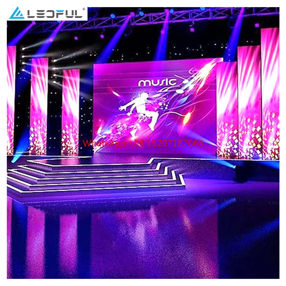 

3840HZ Event Publicity Advertising Giant Foldable LED Screen Open From FrontRental Cabinet Modular P3.9 LED Display