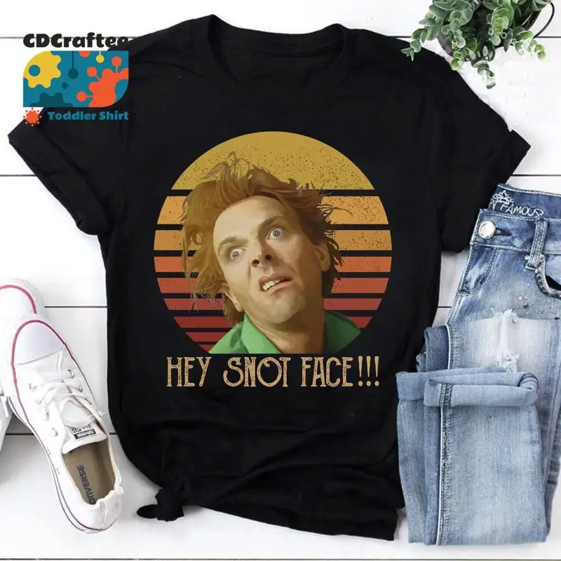 تي شيرت Hey Snot Face Drop Dead Fred مضحك عتيق تي شيرت Rik Mayall