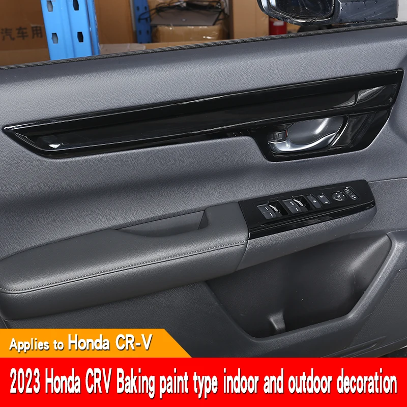 For 6th 2023 Honda CRV black interior modification and paste the instrument panel gear position door decoration sticker