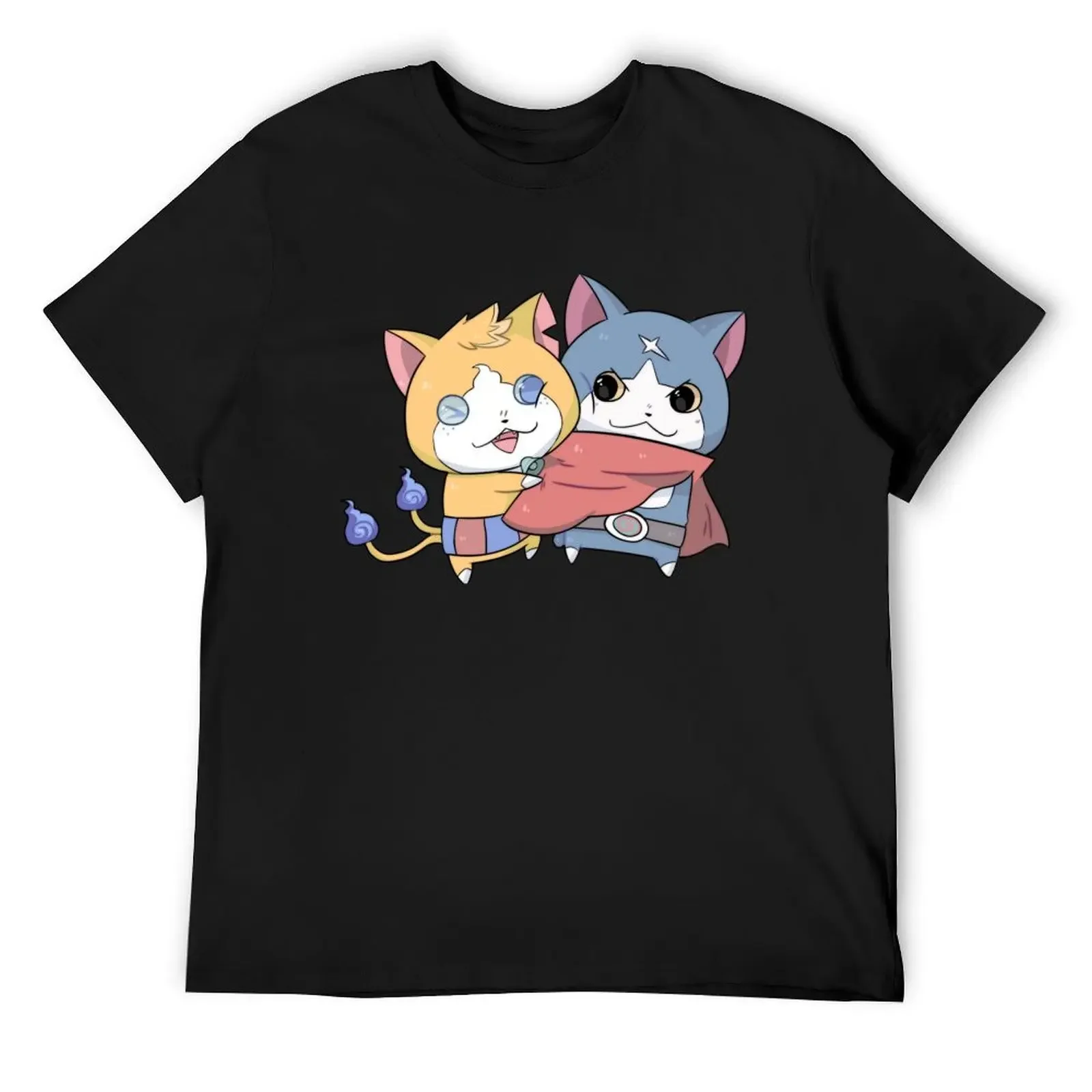 Yokai-Watch Fuyunyan & Tomnyan T-Shirt custom shirt blue archive plain oversized heavyweight t shirts for men