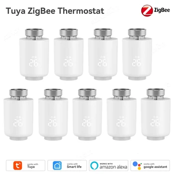 ZigBee Tuya 스마트 라디에이터 액추에이터, TRV 온도 조절 라디에이터 밸브, 온도 컨트롤러, 알렉사 구글 홈을 통한 음성 제어