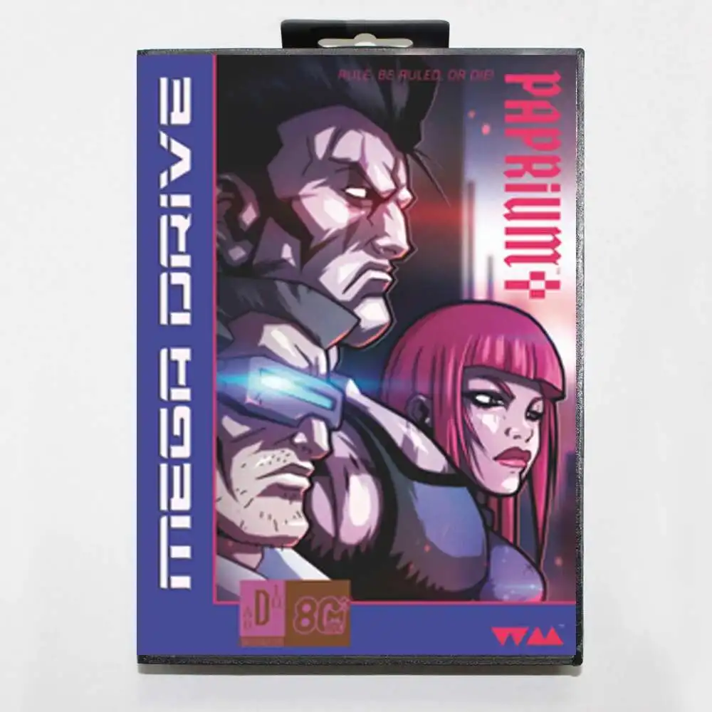 Paprium with EUR Box for 16 Bit Sega MD game Cartridge Megadrive Genesis system