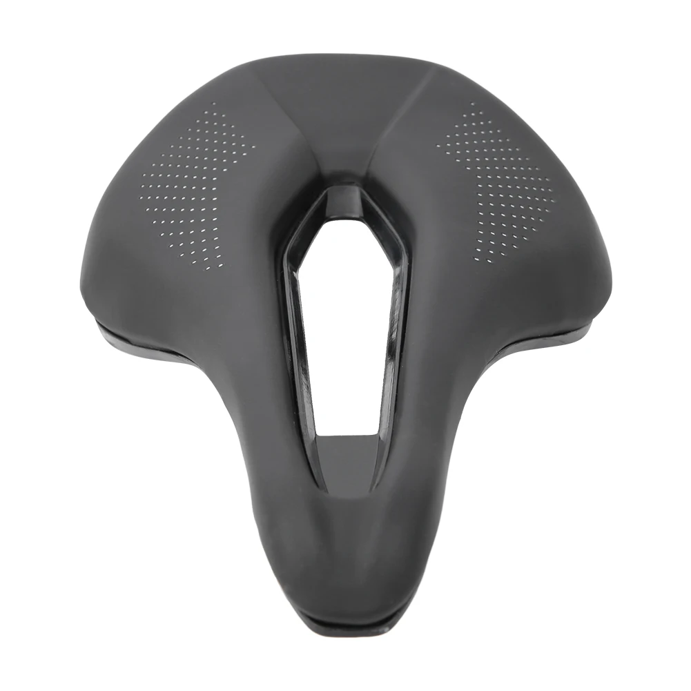 

PU Black Road Mountain Bike Bicycle Soft Hollow Cycling Saddle Cushion Pad Seat