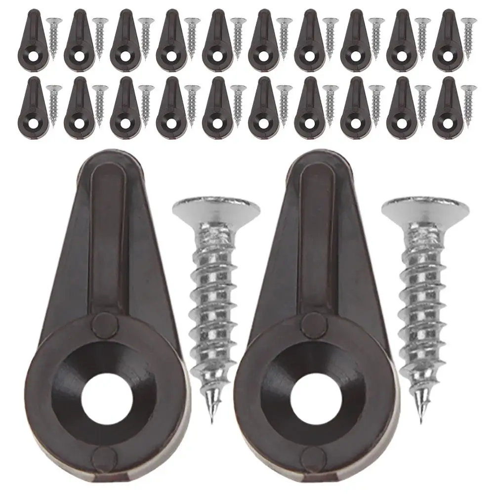 

50 Pcs Mirror Fixing Clip Glass Clips for Windows Cabinet Door Retainer Accessories Abs