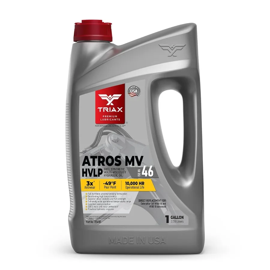 

Полностью синтетическое гидравлическое масло TRIAX Atros Multivis HVLP 46, с 300 добавками, противоизносным усилением для расширенного обслуживания 7 00010 000 часов