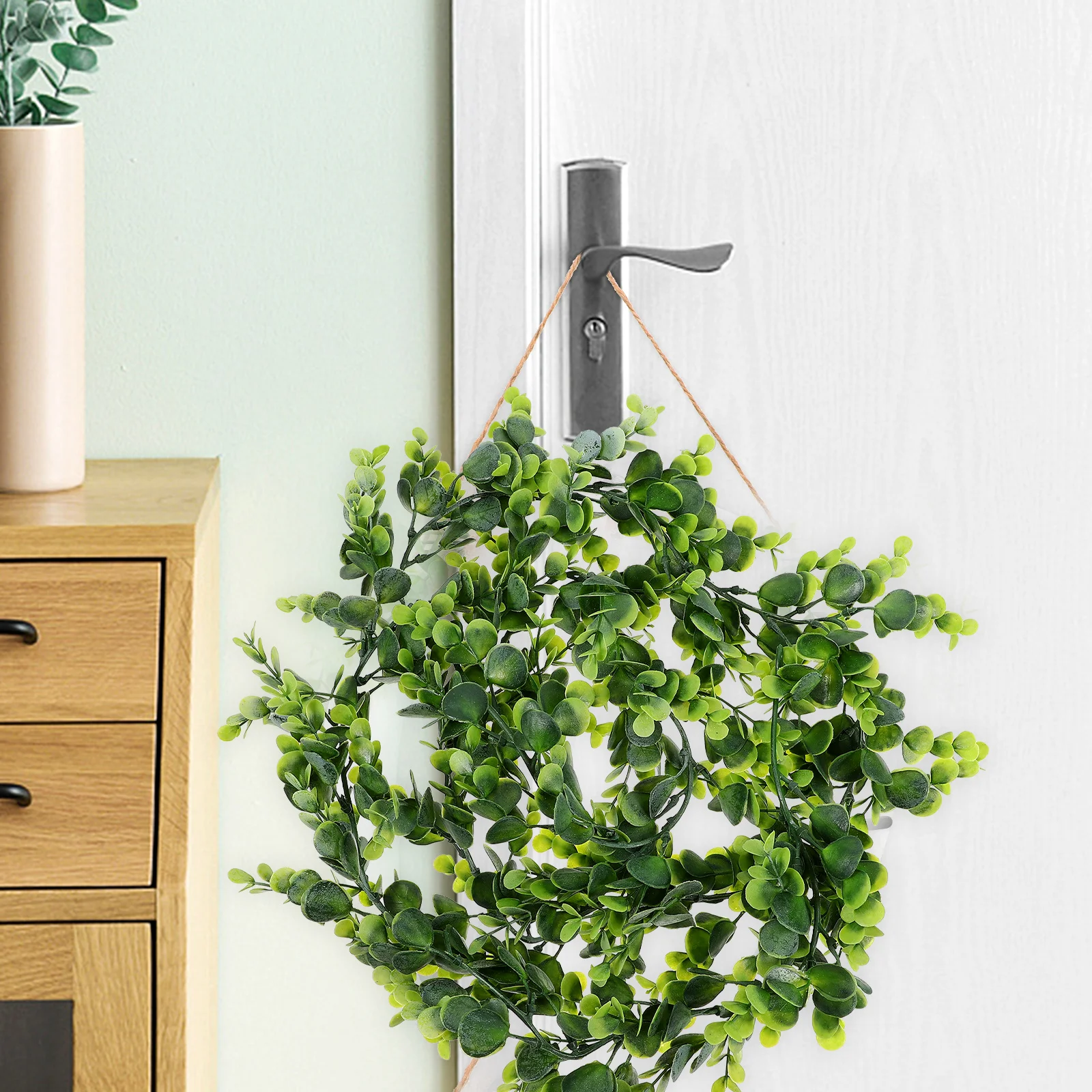 

2Pcs Fake Eucalyptus Vine Artificial Green Hanging Vine for Party Wedding Garden Home Decoration Faux Vines Faux Vines Decor