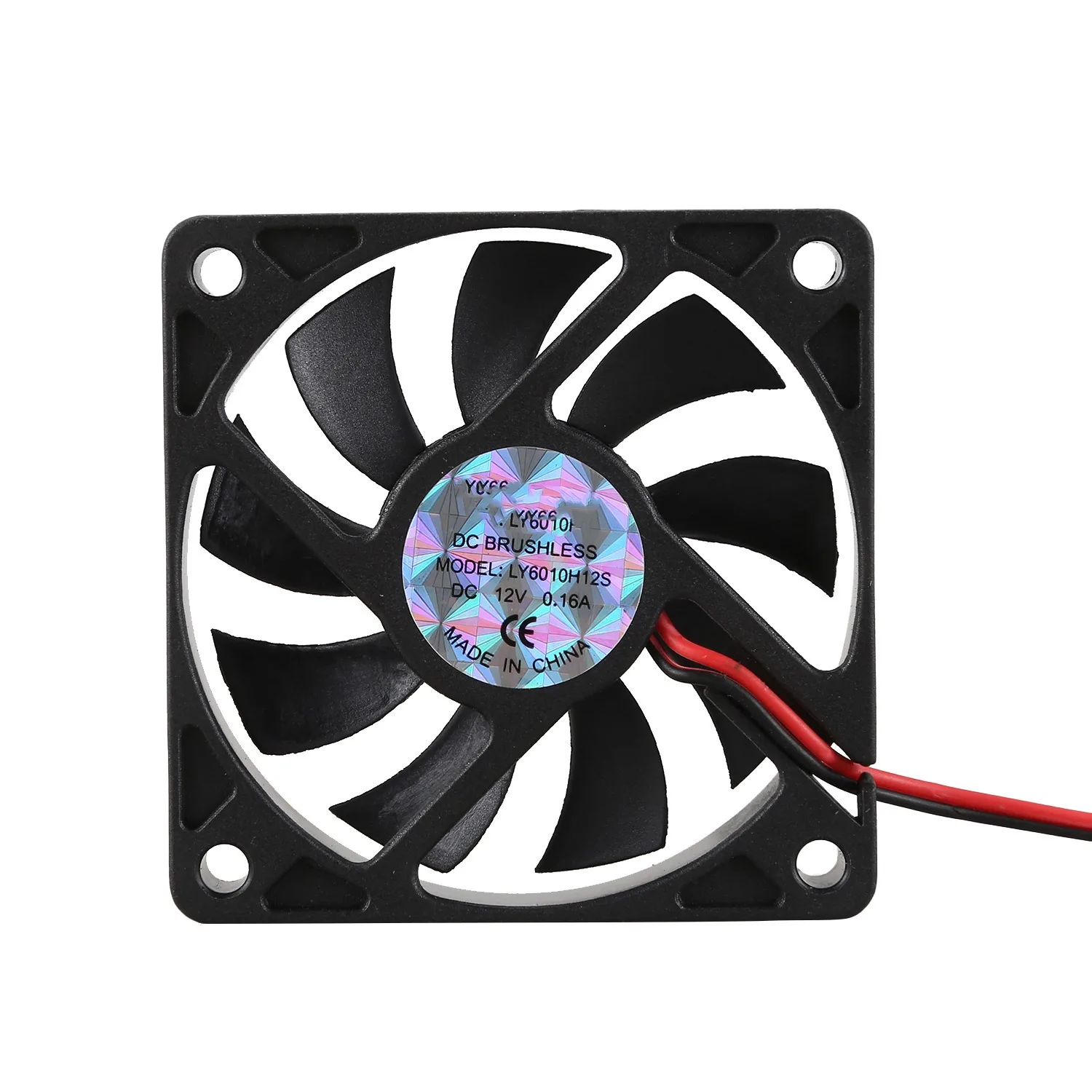 Boîtier de PC de bureau DC 12V 0,16 A 60mm, refroidisseur à 2 broches, ventilateur de refroidissement