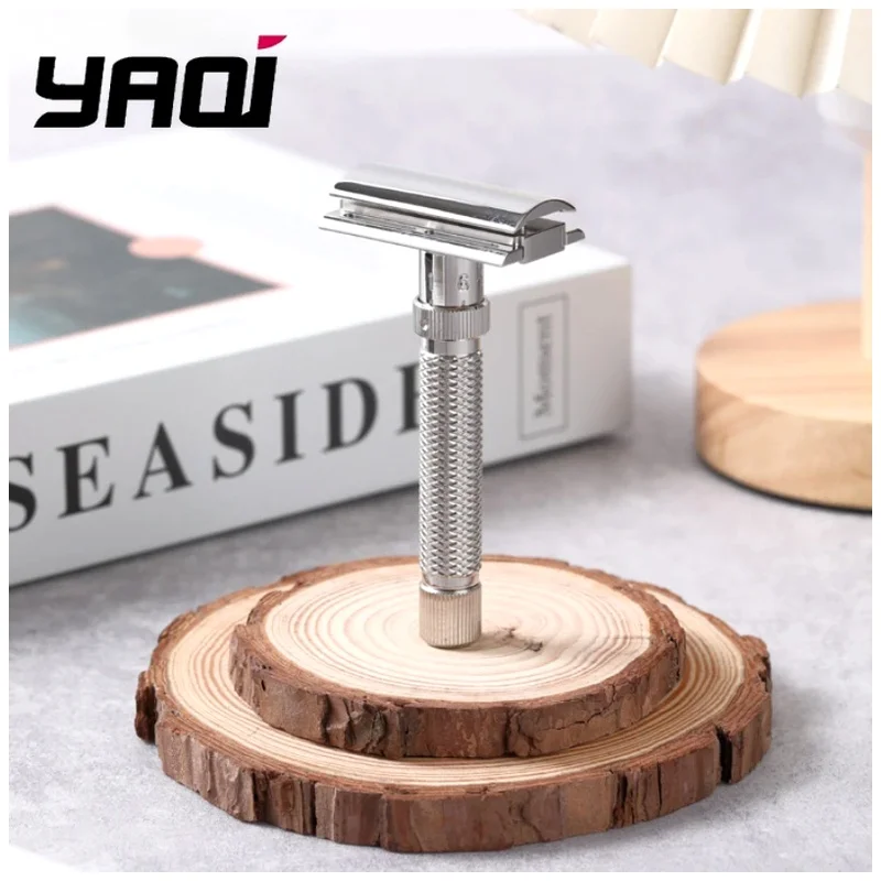 Yaqi Ultima 77mm Stainless Steel Handle Adjustable Mens Safety Razor Comfortable Non-Slip Grip For Male