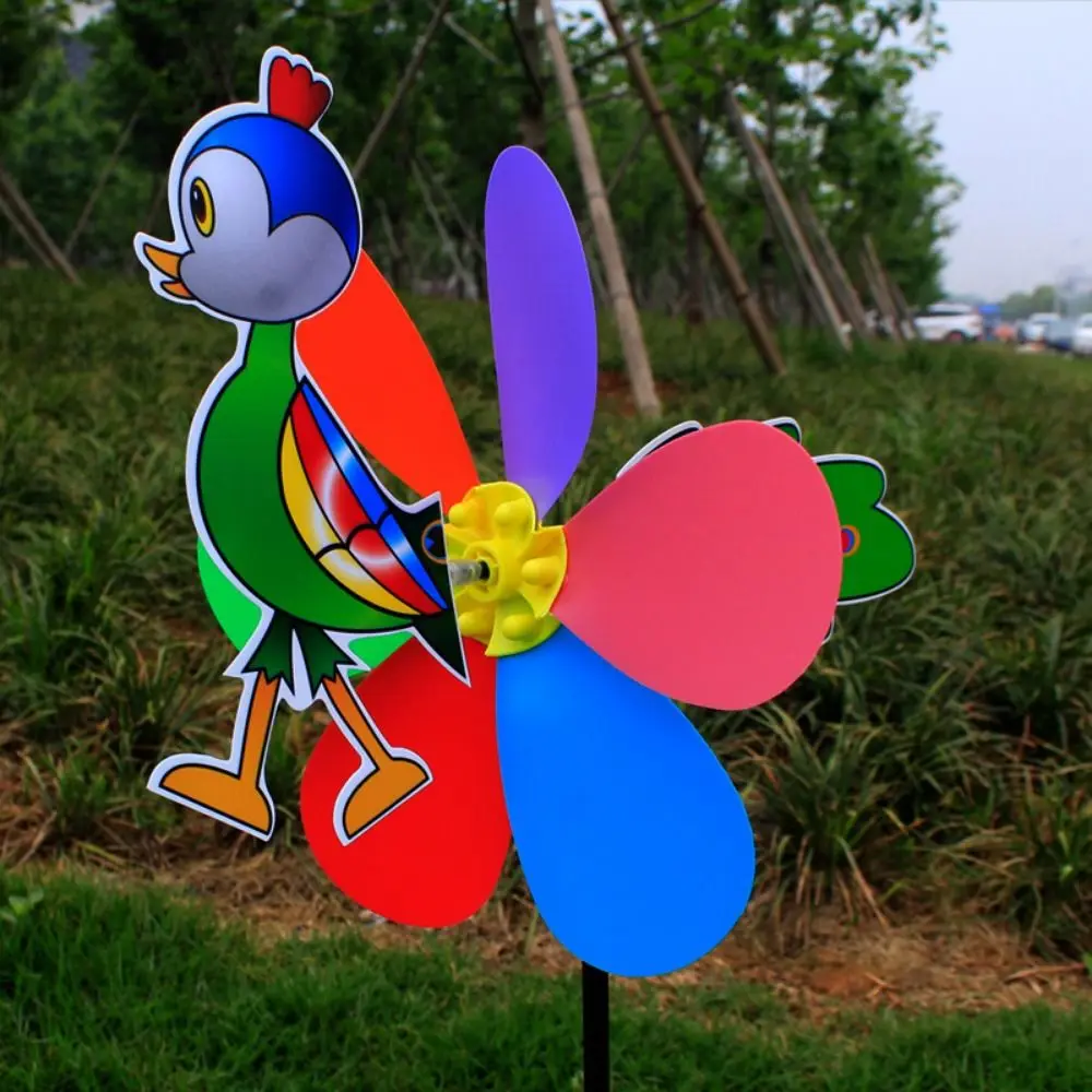 Colorful Cartoon Windmill Plastic Three Dimensional Animal Bee Six Colors Windmill Wind Spinner Home Garden Decoration
