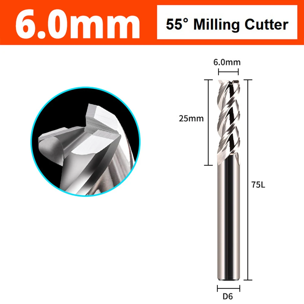 Tungsten Carbide End Mill with 6mm Shank Optimized Design for Smooth Cutting and Quick Chip Removal in Metalworking