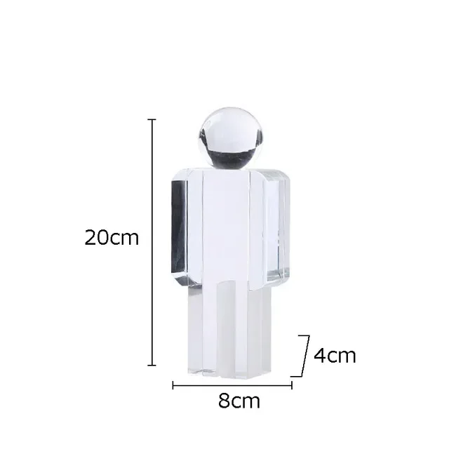 Crystal Figures Sculpture Minimalist Crafts TV Cabinet Desk Decoration Character Model Ornaments Living Room Furnishings Artwork
