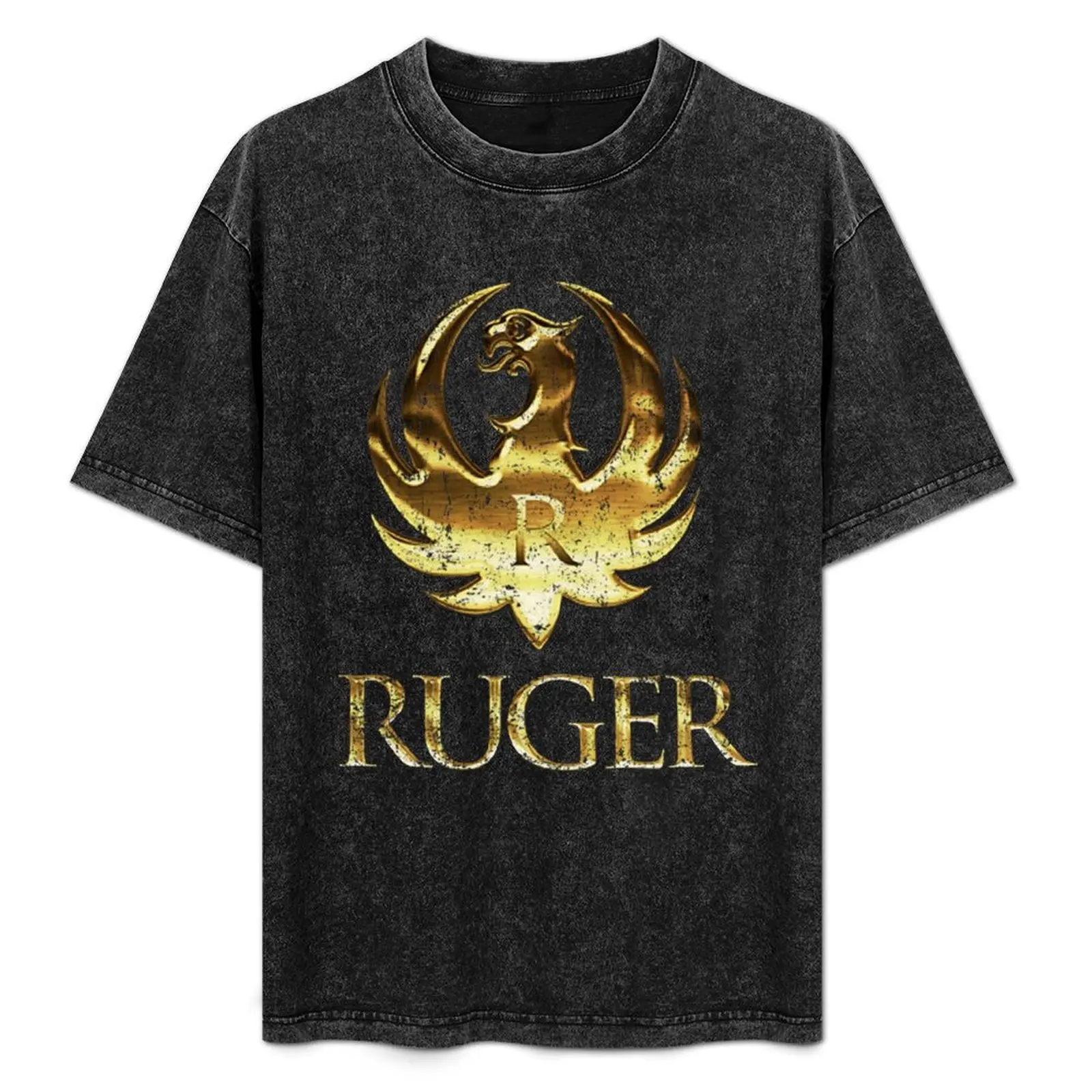 

Uniqe Ruger Distressed T-Shirt Fashion Letter Print T-Shirt