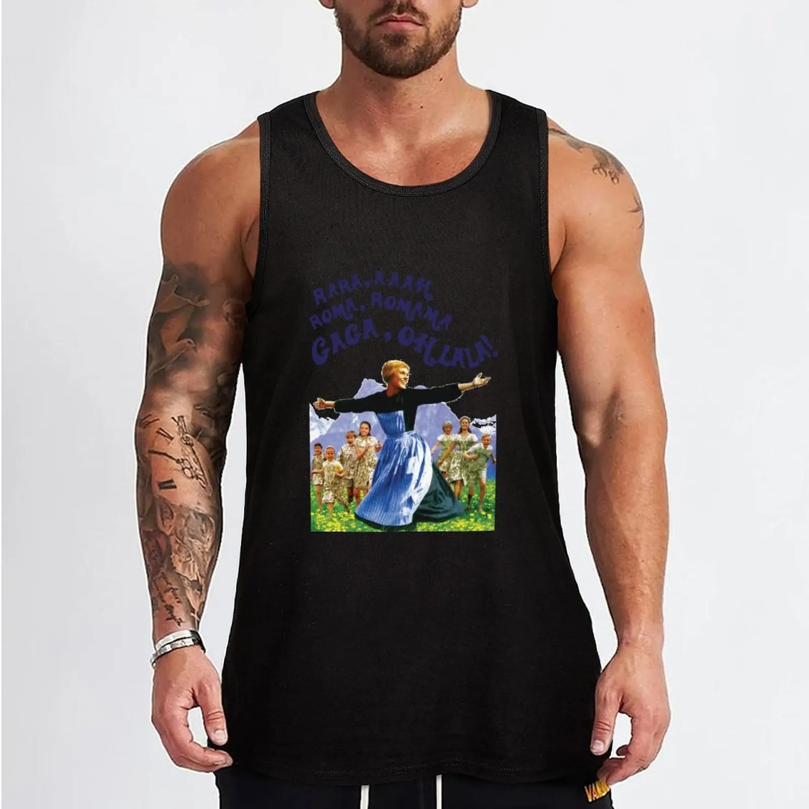 The Hills Are Alive With The Sound Of Gaga Tank Top mens gym clothes sleeveless tshirts for men Gym man Vest male