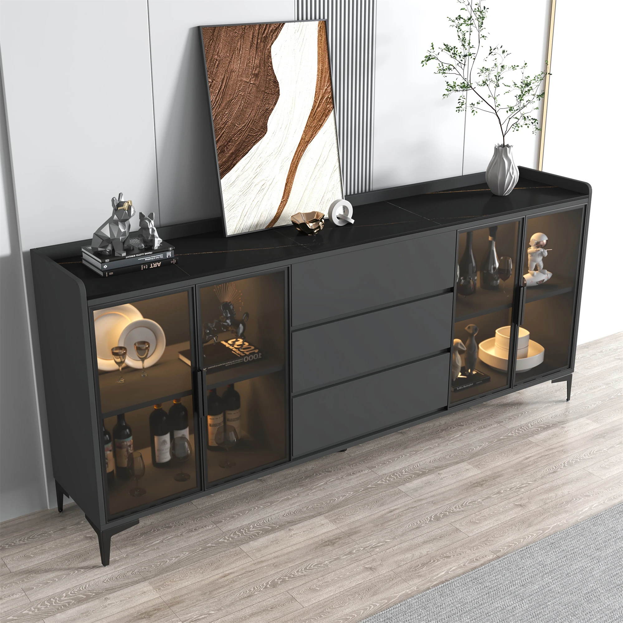 

Скандинавские полки, винный шкаф, мобильная гостиная для хранения, роскошный барный шкаф, деревянное украшение, мебель Estante для комнаты