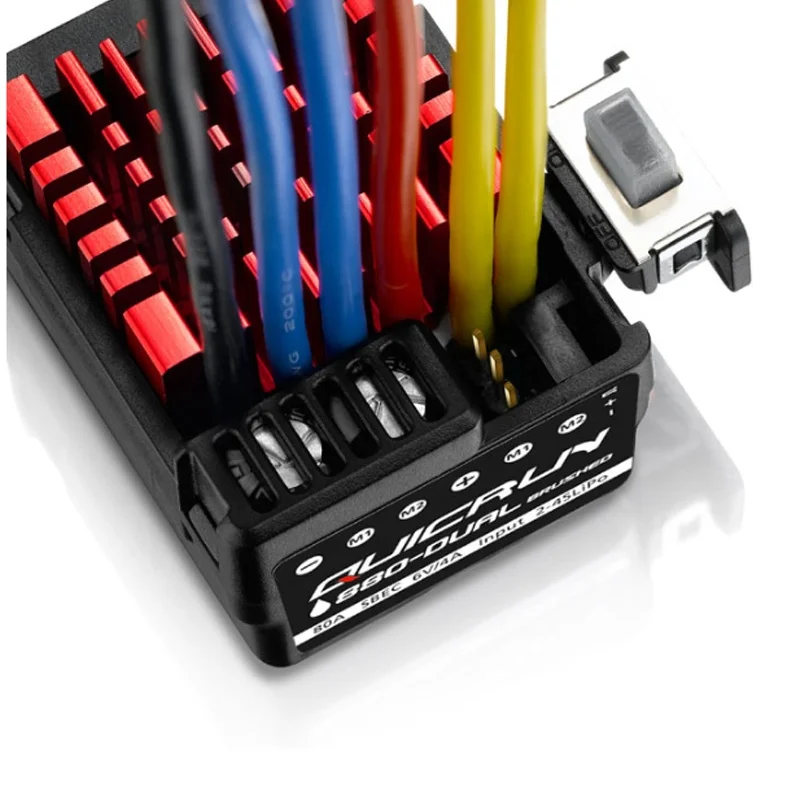 Hobbywing Quicrun WP 880 80A Podwójny szczotkowany wodoodporny regulator prędkości ESC do samochodu RC 1/8