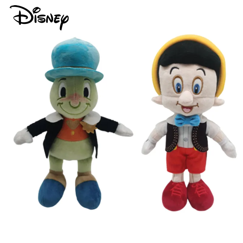 Disney 33cm Anime The Adventures Of Pinocchio Plush Toy Pinocchio Jiminy Cricket  Plush Dolls Decoration Cute Kids Children Gift