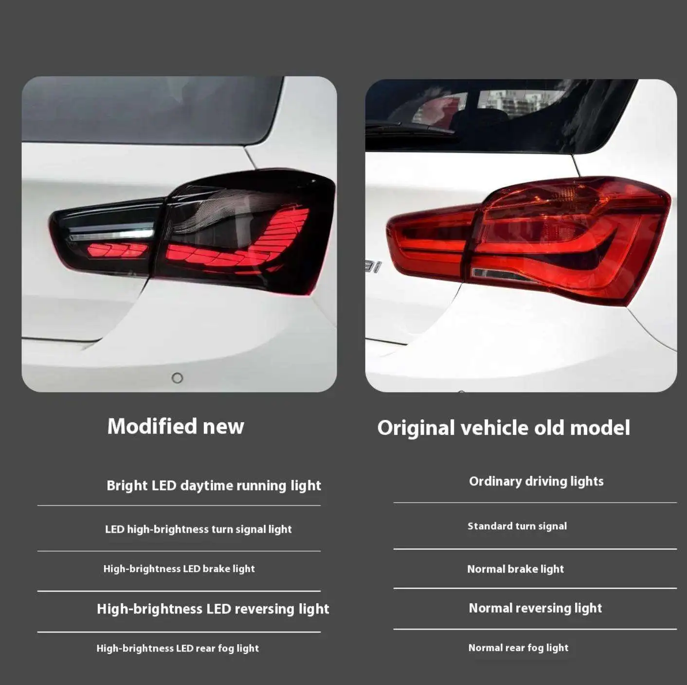 1 Serie F20 F21 Rücklicht 2015–2018 Rückleuchte Rücklichter LED-Rücklicht Plug and Play DRL Signal Automotive Zubehör für BMW