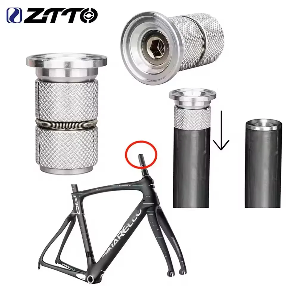 ZTTO Bicycle Compression Plug Fork Steerer Headset Expansion Bolt Carbon Fork Insert Bowl Top Cap Mount 1 1/8