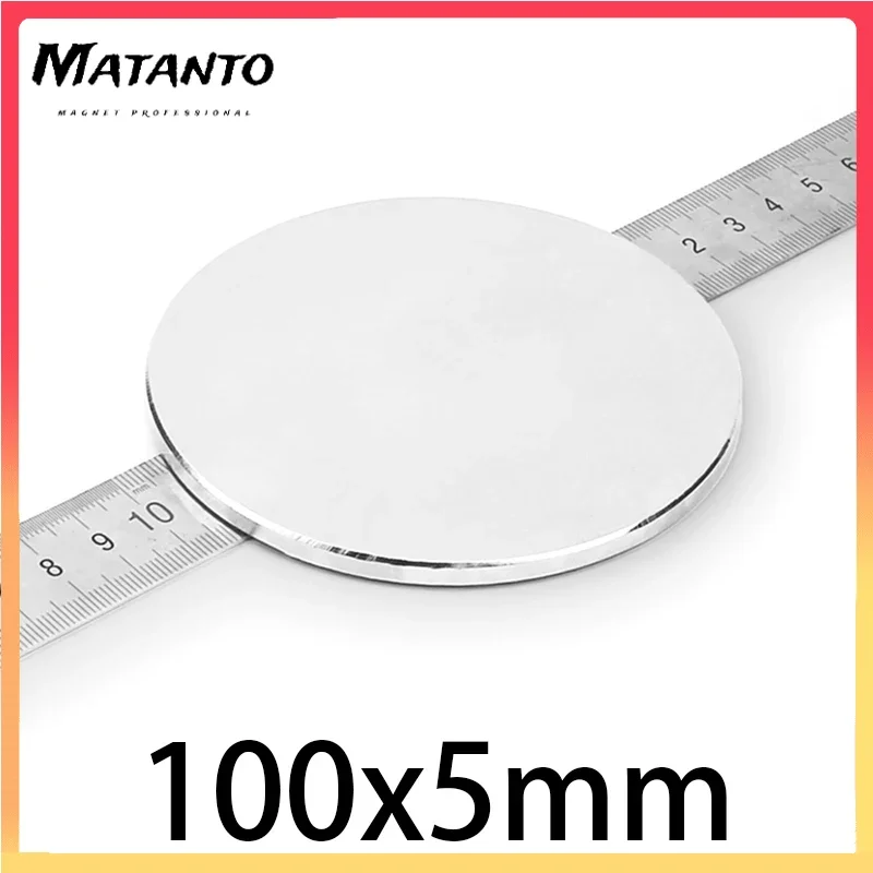 

100x5mm 100x10mm N35 Big Disc Search Magnet Bulk Round Super Strong Powerful Magnets Rare Earth Neodymium Magnet Disc