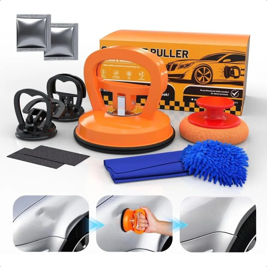 

10в1 Съемник вмятин Многофункциональный автомобильный съемник вмятин Набор инструментов 3 шт. Присоска для удаления вмятин для ремонта автомобилей Стеклянные экраны Плитка и Obj