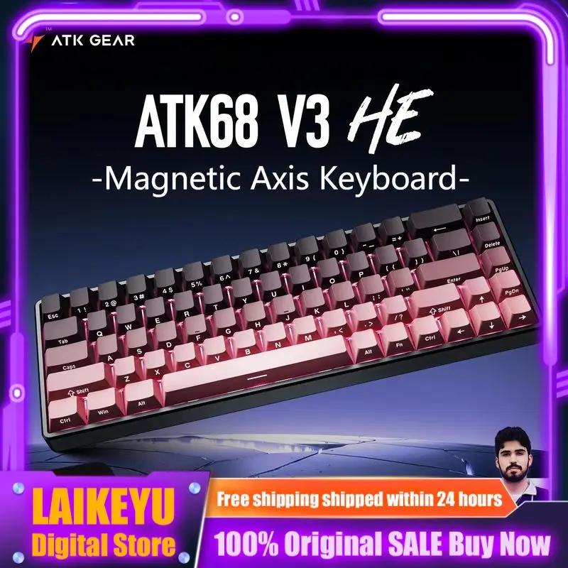 

ATK68V2/V3 Gaming Magnetic Axis Keyboard RGB All-Aluminum Ultra-Low Latency Customized High-End Mechanical Keyboard Valorant
