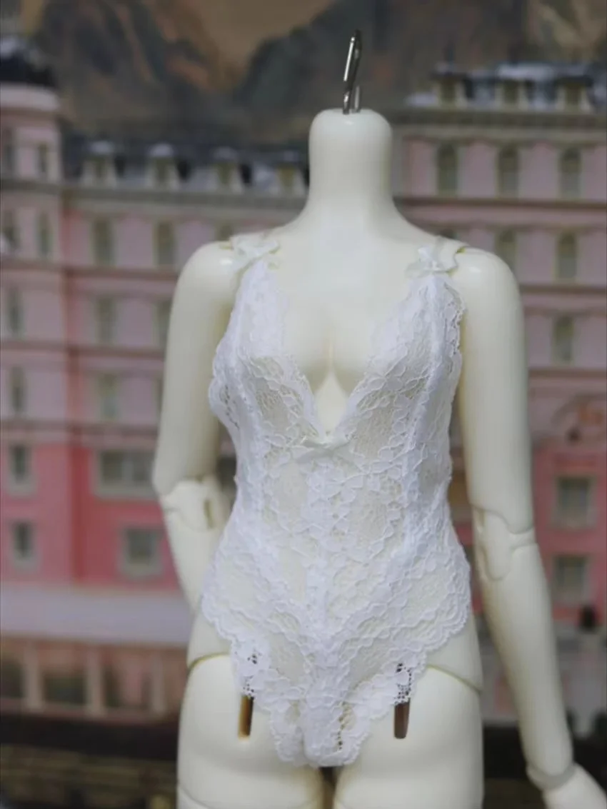 BJD Doll Toys Clothes Underwear Set Girls 1/3 Elegant Daily White Hollowed-out Lace Onesie Gifts Doll Accessories