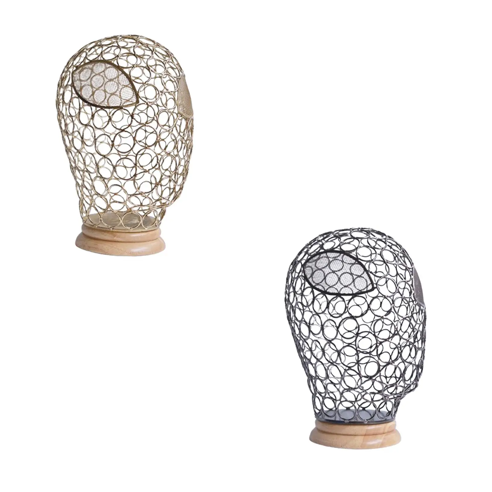 

Wig Holder Mannequin Head 55cm with Wood Base for Hat Storage And Display