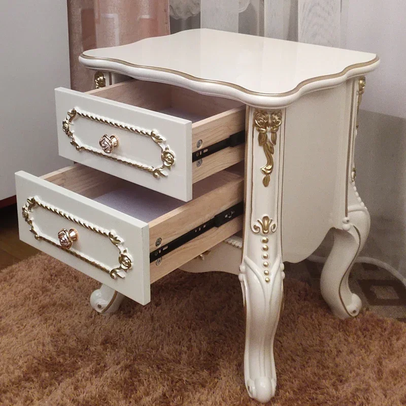 Factory Direct 2026 Nordic Bedroom Nightstand Minimalist Storage European White Nightstand Trendy Drawer Mesa De Cabeceira Para